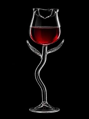 Rose Stem Wine Glass Brand New
